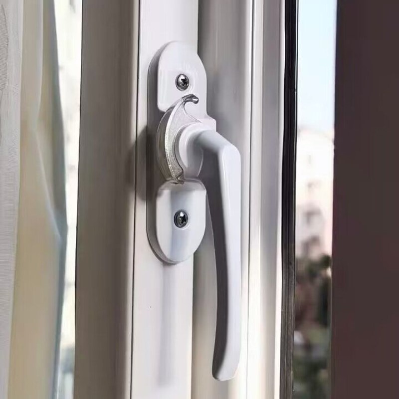窗户锁塑钢锁扣阳台玻璃门窗推拉门铝合金月牙锁不锈钢搭扣半月勾