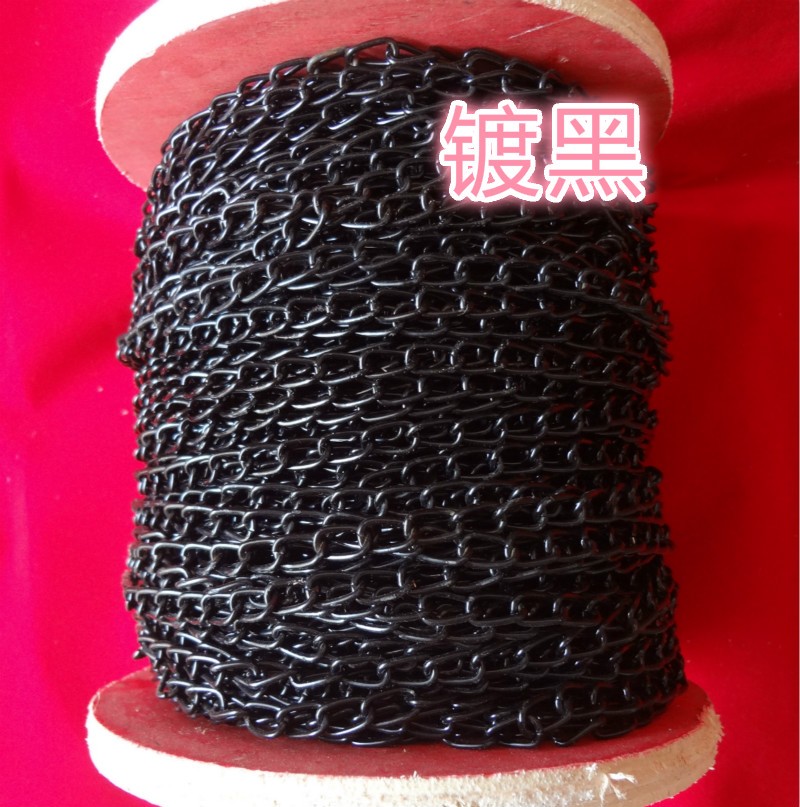 黑色铁链条铁环链灯链瓜子链细链子车库车位牌链条小花盆链灯链