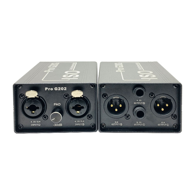XLR6.5卡侬音频隔离器DI盒 专业解决调音台共地电流杂音衰减滤波