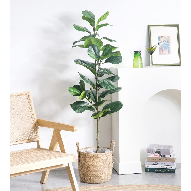 仿真绿植装饰客厅仿生绿植大型落地摆件假盆栽植物仿真琴叶榕盆景