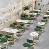 奶茶店卡座面包甜品店靠墙沙发餐饮小吃快餐面馆桌椅