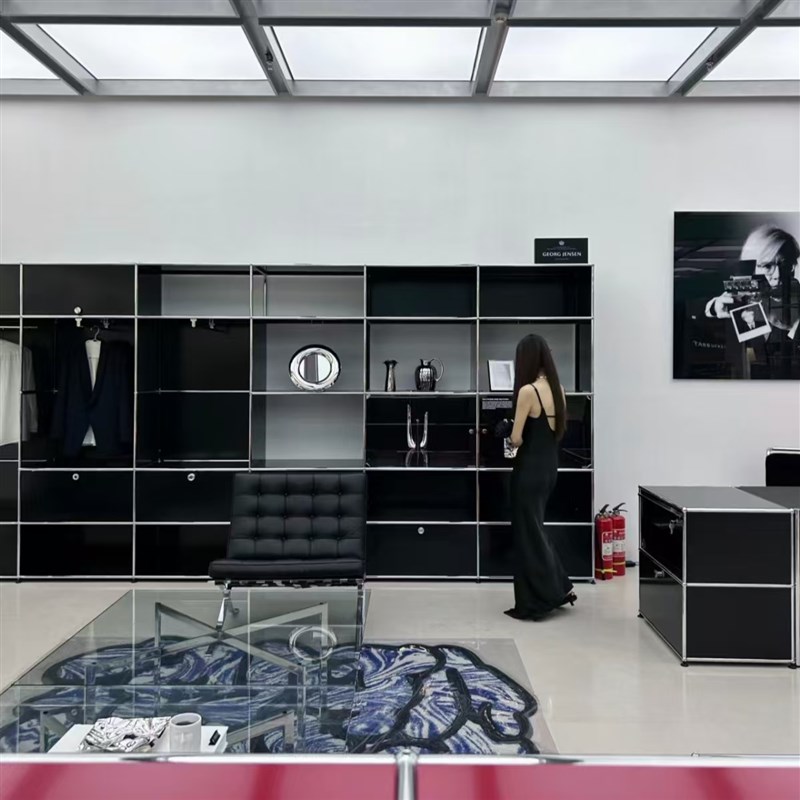 UM柜中古设计师展示柜书柜酒柜客厅卧室家用模块化定制柜子