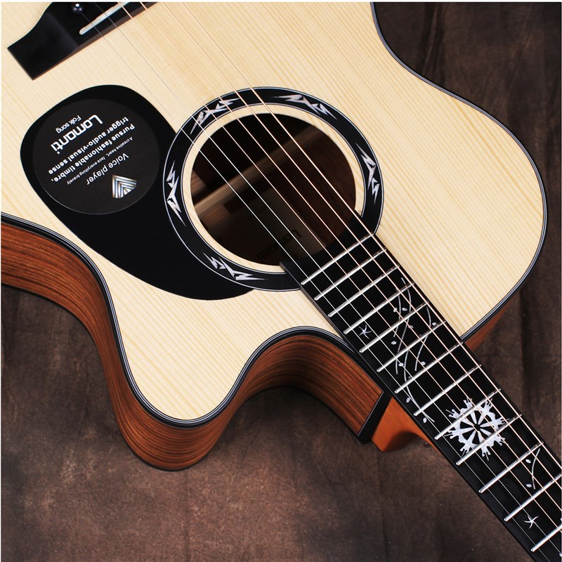 Lomnti罗曼蒂吉他雪花单板民谣加振电箱面单木进阶指弹初学新手