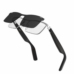 星空银半框眼镜磁吸镜近视墨镜驾驶镜日夜两用定制度数男款