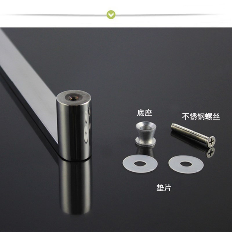 0不锈钢方管对装拉手店铺淋浴房办公室玻璃门把手孔距10$275mm