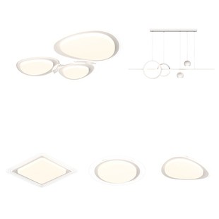 奶油风客厅灯现代创意护眼卧室灯极简三室两厅灯具餐