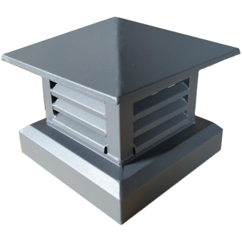 楼房别墅铝合金烟囱帽通风排烟百叶出风口防雨罩定制厂家