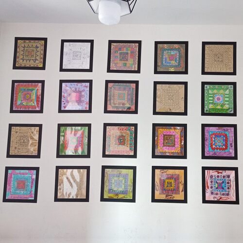卡画框儿童裱框质美术素描圆形框作品展示框