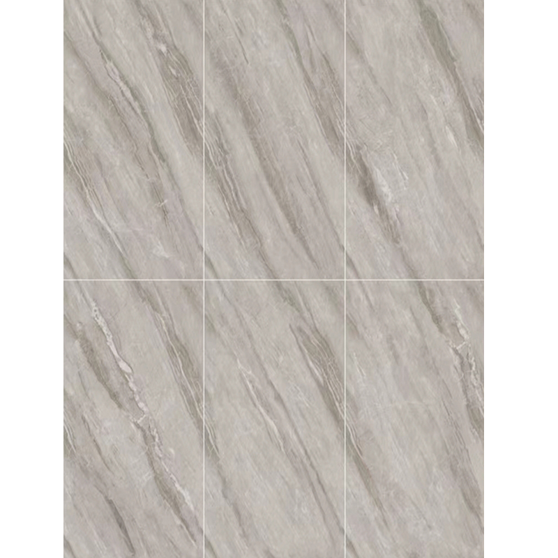 简一大理石瓷砖希腊灰亮光地板砖客厅浅灰色地砖现代餐厅新款磁砖