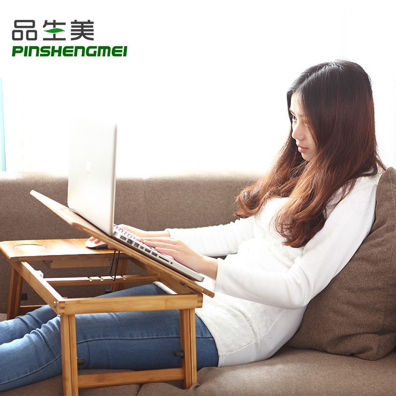 厂家楠竹床上桌折叠升降笔记本电脑桌书桌飘窗学习桌小桌子