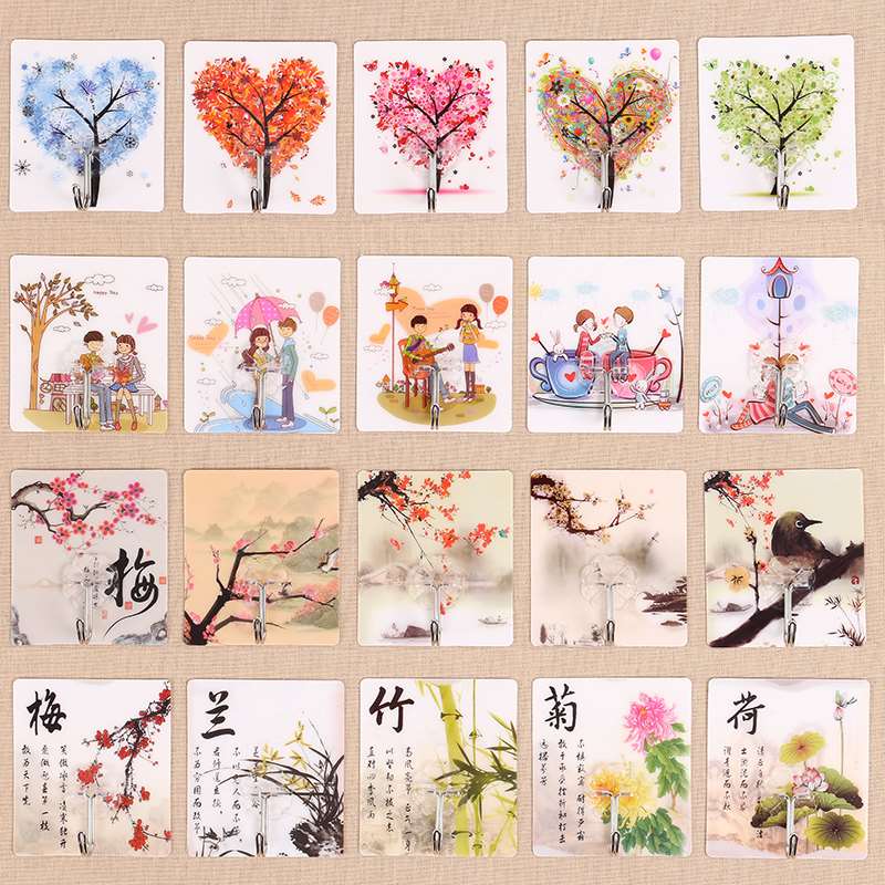 加固型粘钩强力挂钩大挂钩强力粘胶加大号胶粘钩大号小号贴钩