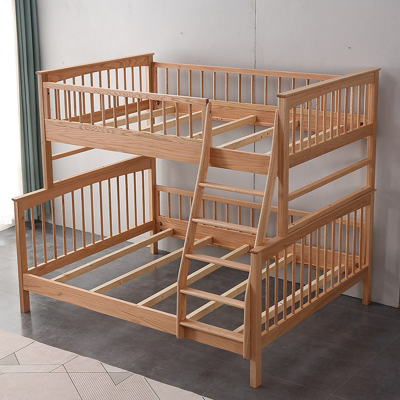 层床高低床现代红橡上下铺大人两层儿童床全实木子母床,住宅家具,高低/子母床,淘宝优惠券,粉丝福利购,淘宝优惠卷