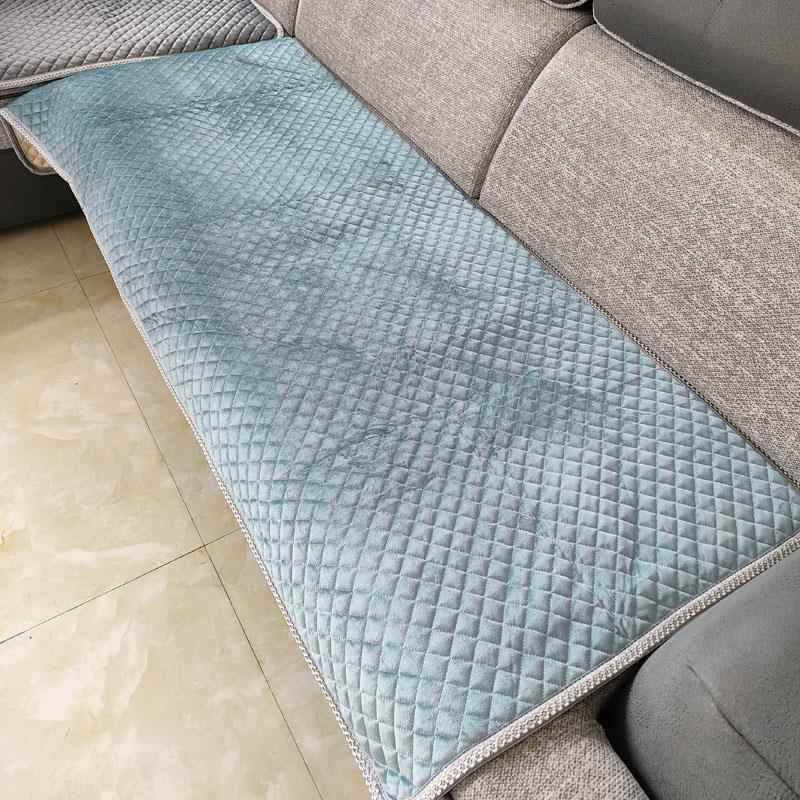 沙发坐垫四季通用版冬款防滑毛绒布艺皮沙发垫实木沙发座垫子春秋