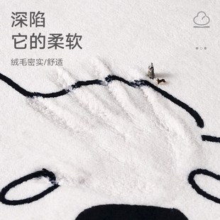 大江卧室地毯客厅门口儿童坐垫家用超大圆形地垫房间沙发耐脏毛毯