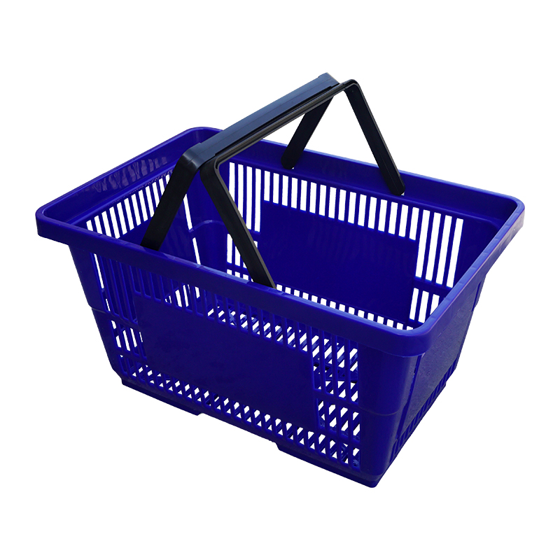 锦纳新品超市货架附件新款加厚多功能购物手提塑料篮内置外置柄