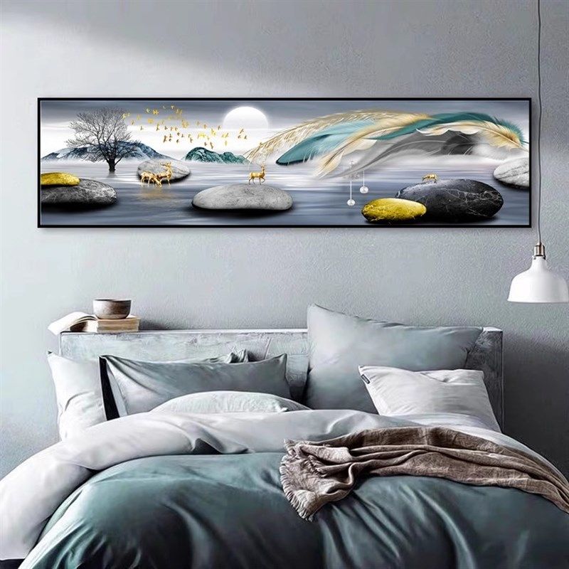 卧室装饰画床头挂画现代沙发卧客厅免打孔背景墙房间新壁画,家居饰品,现代装饰画,淘宝优惠券,粉丝福利购,淘宝优惠卷