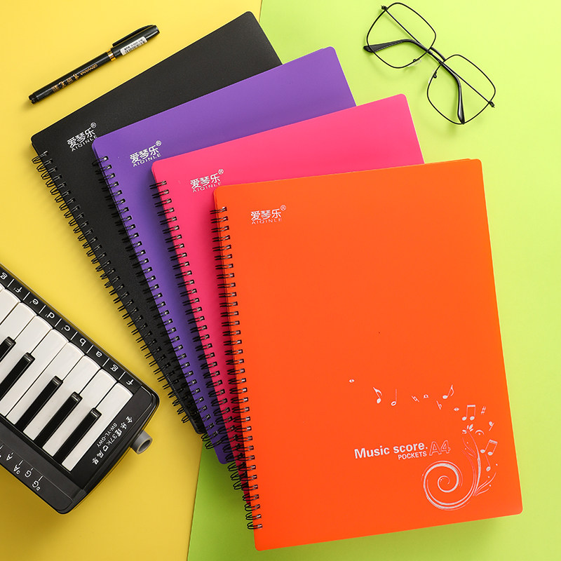 钢琴谱夹修改曲谱展式活页琴谱夹册夹子多页文件夹反光