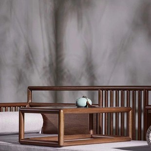 乌金木新罗汉床沙发茶桌椅小户型客厅改良实木超大贵妃榻