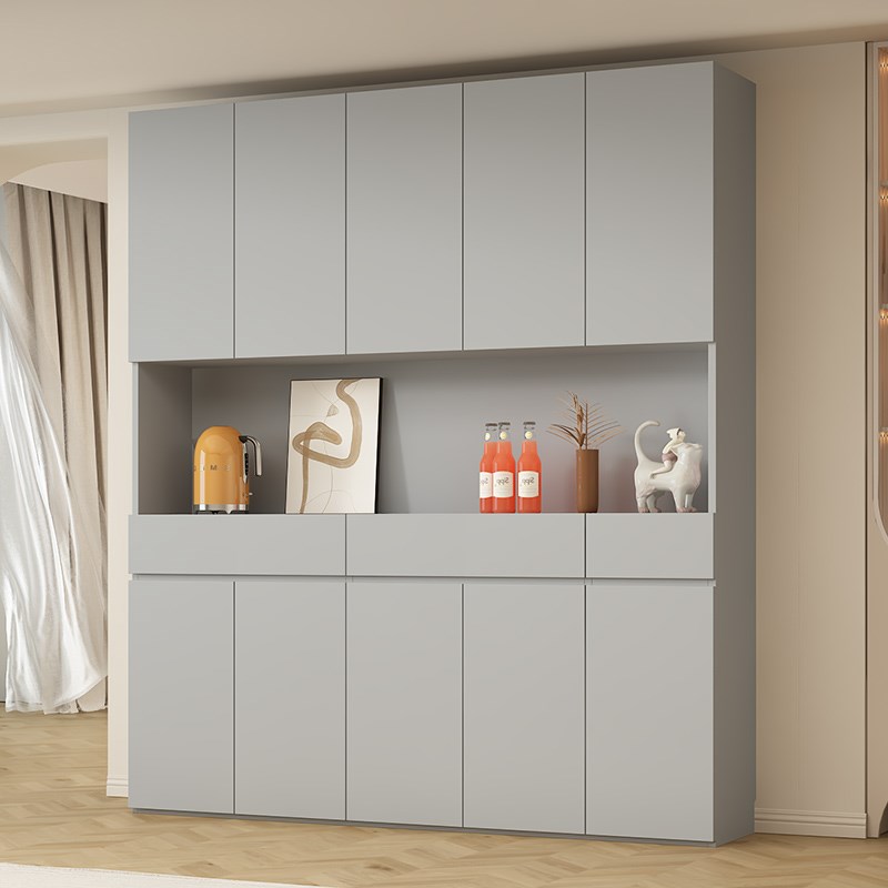 嗨佩小匠墙边薄柜0公分超薄款餐边柜层靠墙一体白色茶水柜20cm