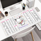 帕恰狗滑鼠垫超大号快捷键大全办公爱卡通电脑键盘书桌垫