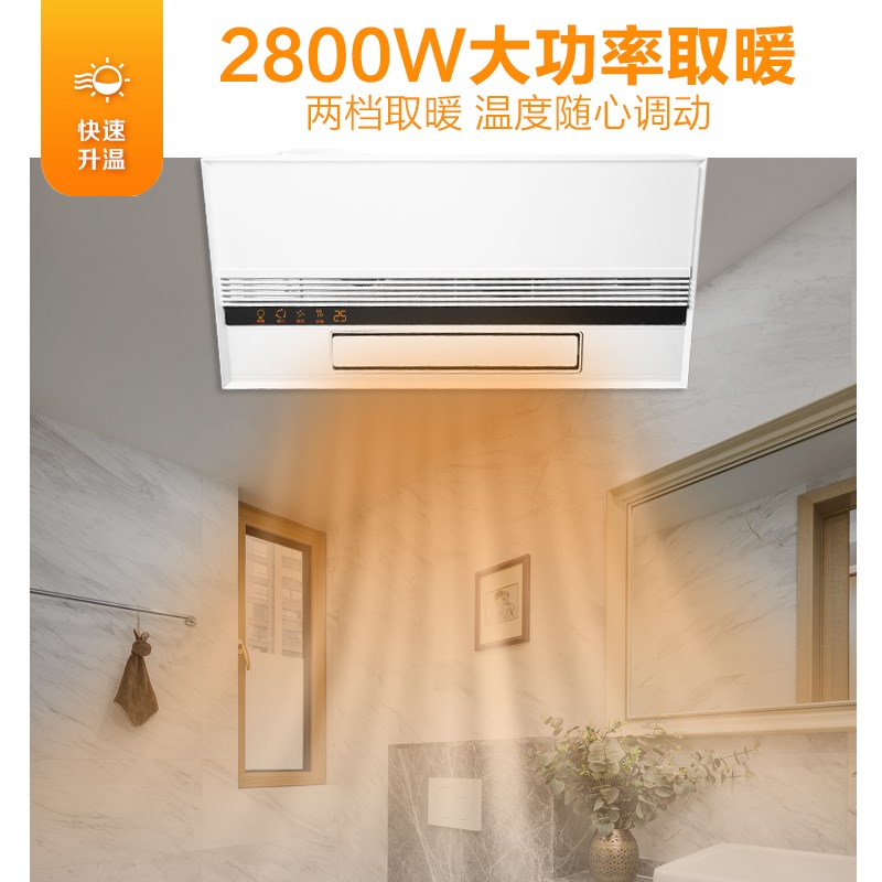 325x325*650集成吊顶多功能风暖浴霸LED双核取暖器 世纪豪门通用