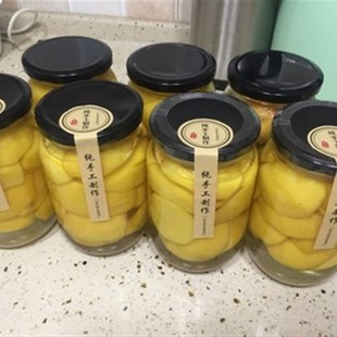 辣椒酱榨菜瓶带盖空瓶玻璃瓶密封罐酱菜瓶罐头瓶圆形