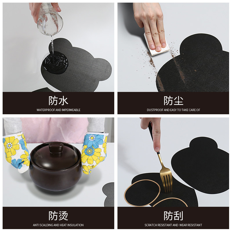 防水书桌垫in学生宿舍儿童办公桌学习壁纸c皮革电脑桌面保护垫