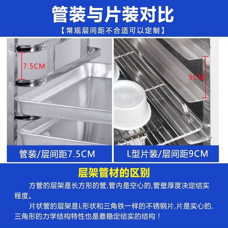 不锈钢烤盘架子车加厚商用12/15/多层移动烘焙蛋糕房面包架子定制