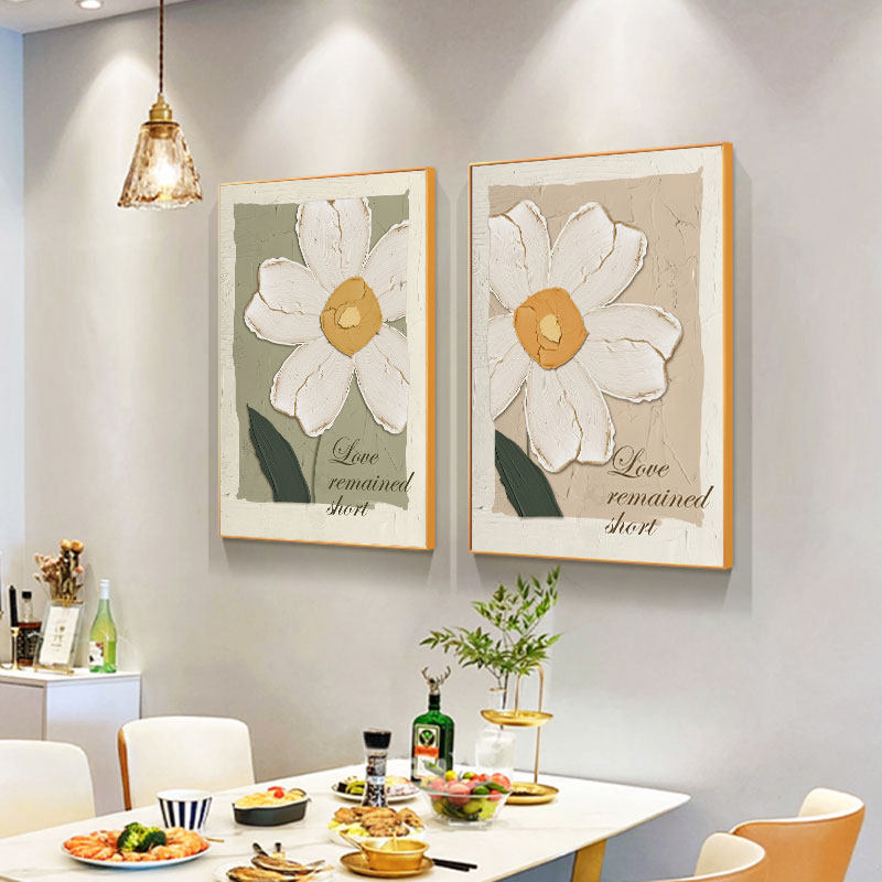 现代奶油风肌理装饰画档沙发背景墙挂画级床头画卧室