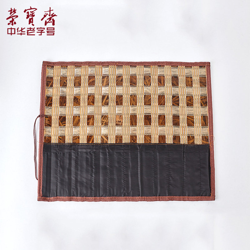 荣宝斋笔帘手工竹片毛笔卷帘笔袋 复古大号文房用品书法毛笔