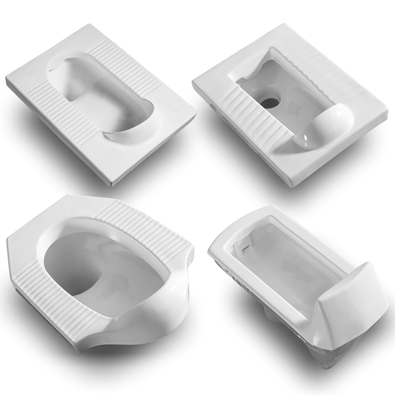 带挡头蹲坑防滑防溅水蹲坑带档头蹲便带挡板带存水弯踏便器