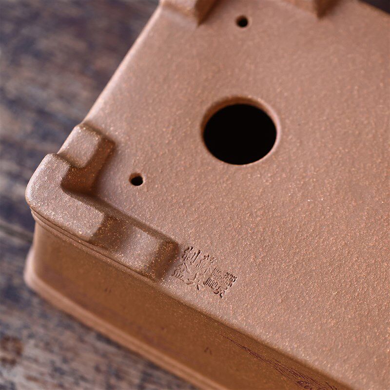 紫砂花盆长方形盆景盆五线盆景盆苏兵名家盆刻绘山水盆觅陶乡