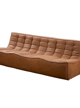 芬纳维亚ART 现代客厅落地直排沙发 Fenwick 意式无扶手真皮沙发