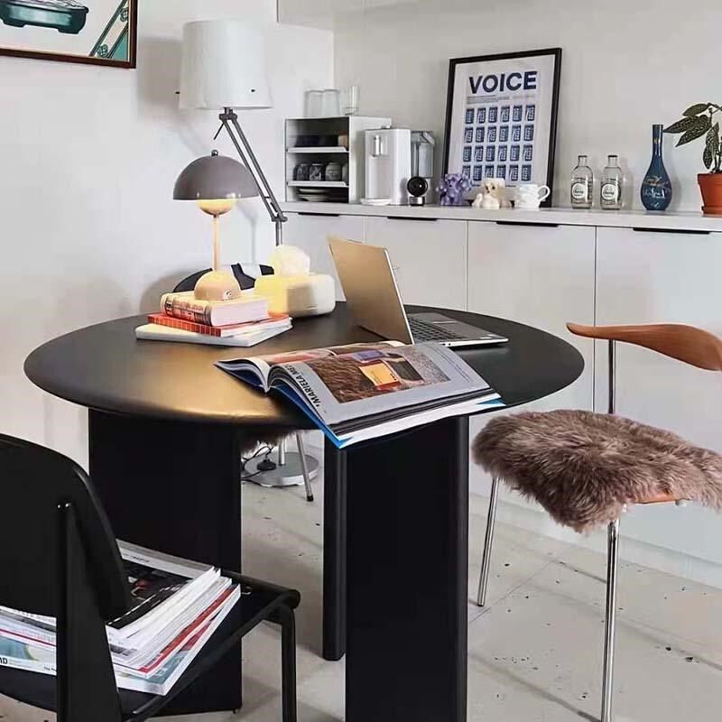 孟菲斯彩色设计师桌子现代in咖啡厅中古圆形餐桌家用小户型