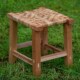 创意实木藤编时尚 小板凳实木餐桌茶几凳榫卯手工方凳