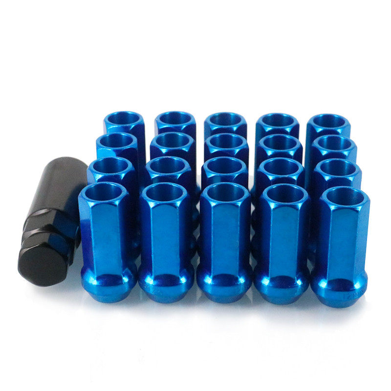 汽车外六角轮毂螺丝锐志菱悦福斯彩色锻造通加长轮胎螺母螺帽