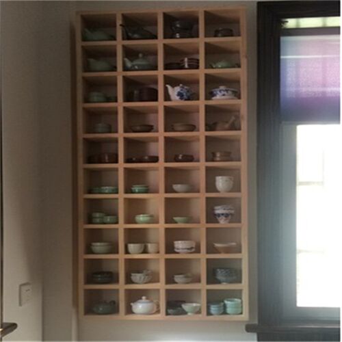 实木格子架茶壶展示架木格子隔板创意格子挂墙