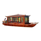 木船画舫船餐饮会议接待房船大小型公园电动仿古水上观光旅游览船