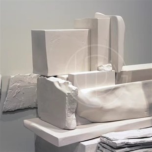 黄洞石雕塑台荒料摆台地台电视柜旁落地柱子石墩底座基座