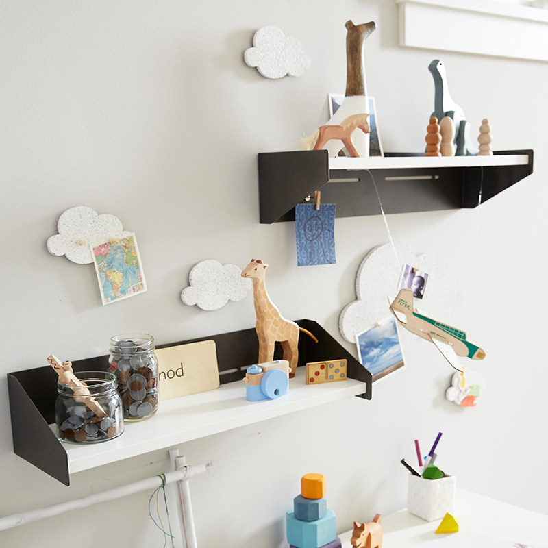 装饰搁板时尚铁艺装饰架儿童房家居饰品壁挂一字挂板