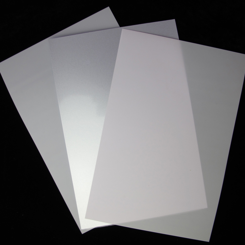 A43双面菜单菜谱相纸PVC激光免层压白卡金卡银卡磨砂喷墨证卡材料