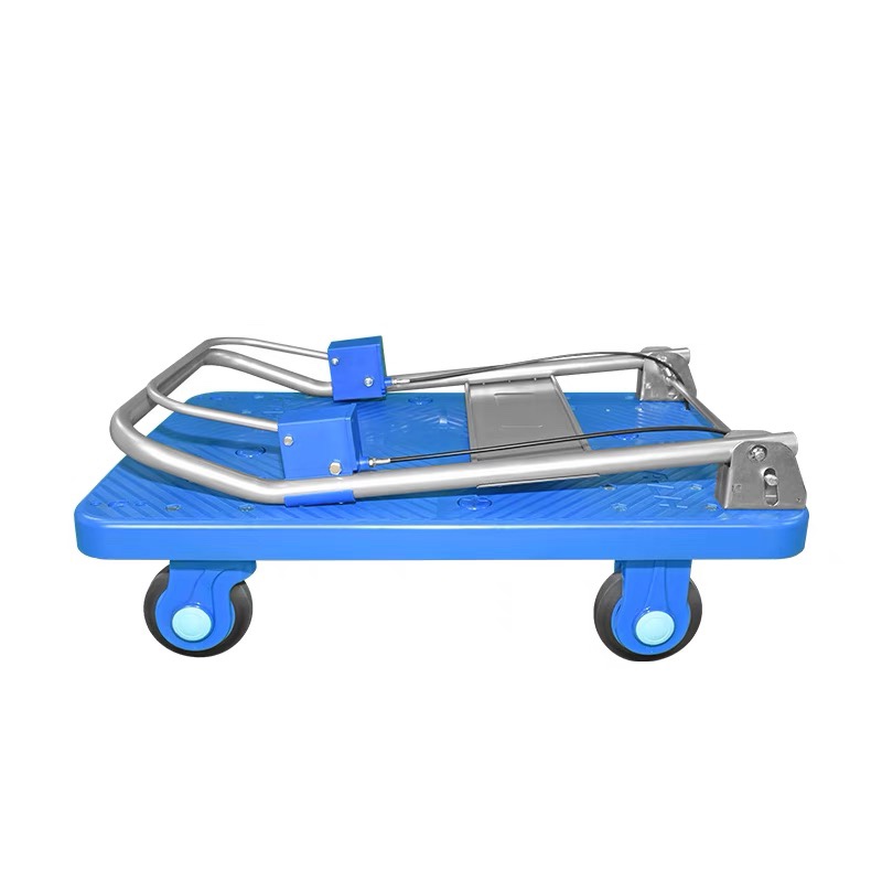 手刹推车热卖推橡胶拖车轮子移动脚轮刹车制动万向轮平板车运货