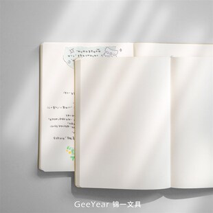B5空白笔记本子 大本子allinone软皮面文艺精致大学生E简约加厚摘