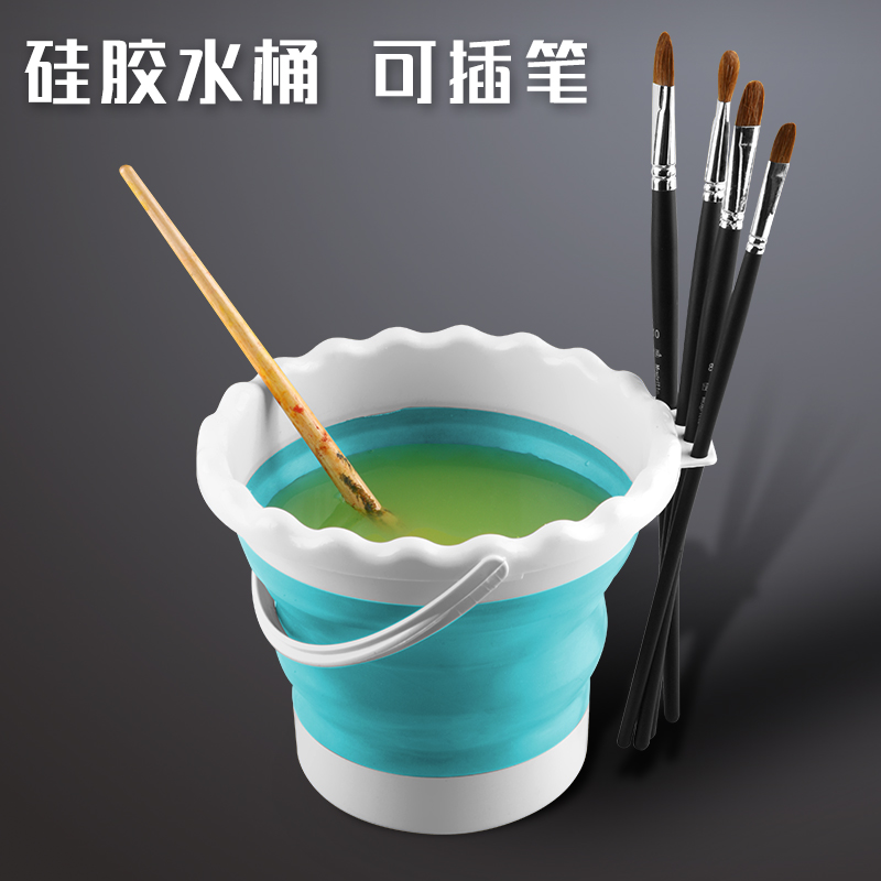水粉颜料工具套装绘画k全套艺考专用调色盘水桶喷壶画笔狼毫尼龙
