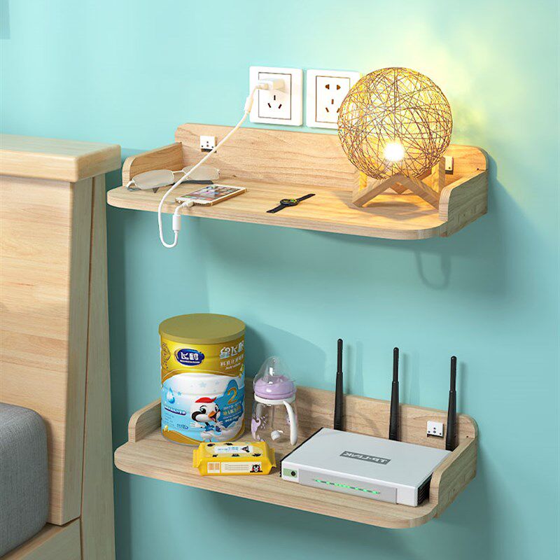 墙壁免打孔卧室床头墙上置物架z墙面支架托架壁挂式投影仪挂墙架