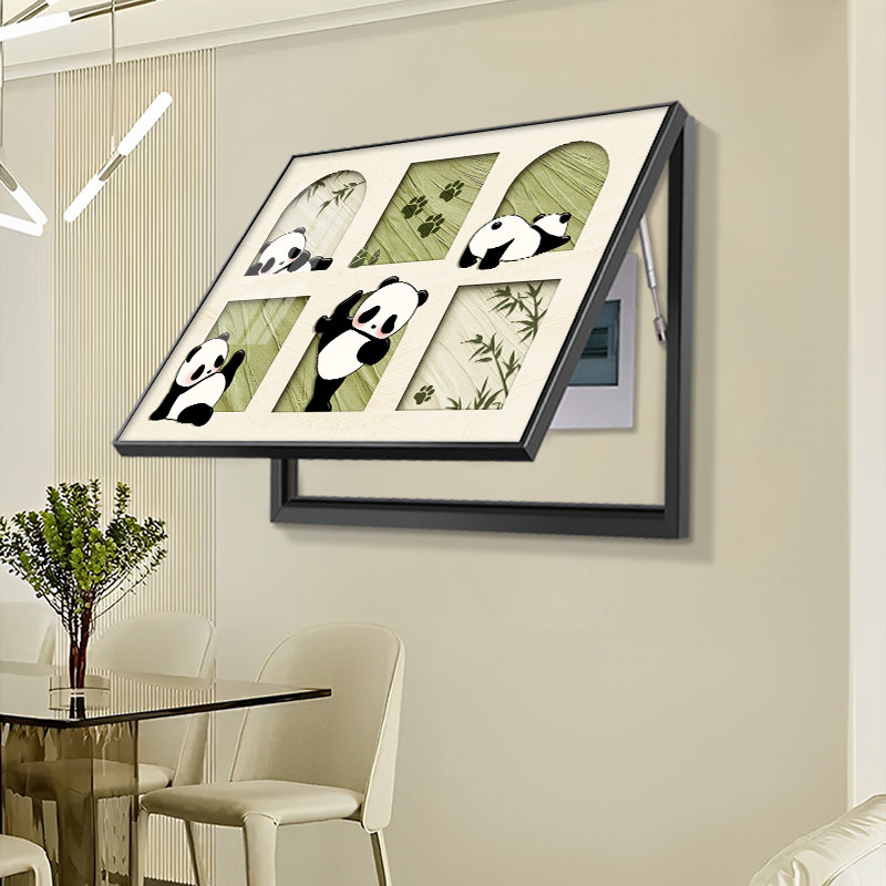 电表箱装饰画电闸箱配电箱插座遮挡多媒体盒挂画免打孔2023新款