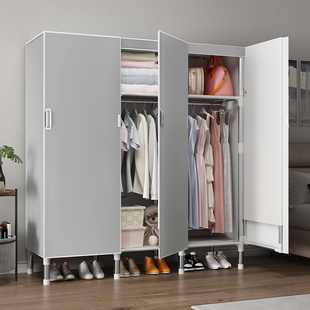 卧室宿舍出租房用门式 布钢架结构结实耐用衣橱