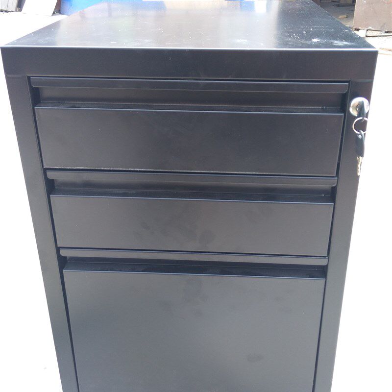 上海钢制活动柜办公资料桌下抽屉文件铁皮小矮柜带锁小柜子