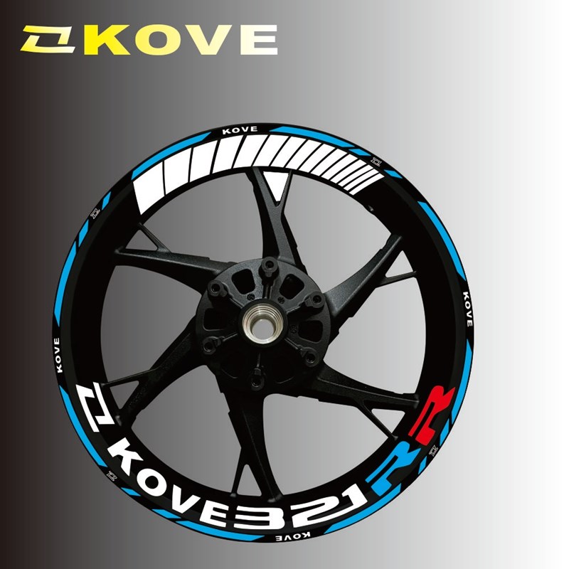 适用KOVE凯越250 450RR机车改装Codra321R反光轮毂贴花内圈贴纸