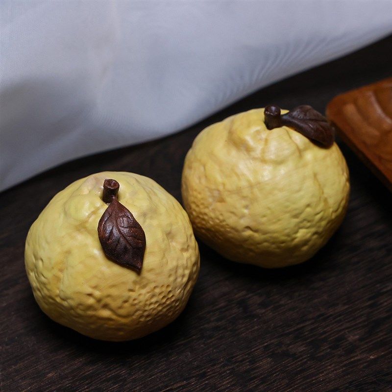 桔子(大吉大利)大叶黄桃木桌面茶宠创意茶玩家居装饰,家居饰品,木雕,淘宝优惠券,粉丝福利购,淘宝优惠卷